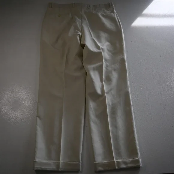 Stafford 48R 36x32 Ivory White Beige Mens Jacket Pants‎ Suit